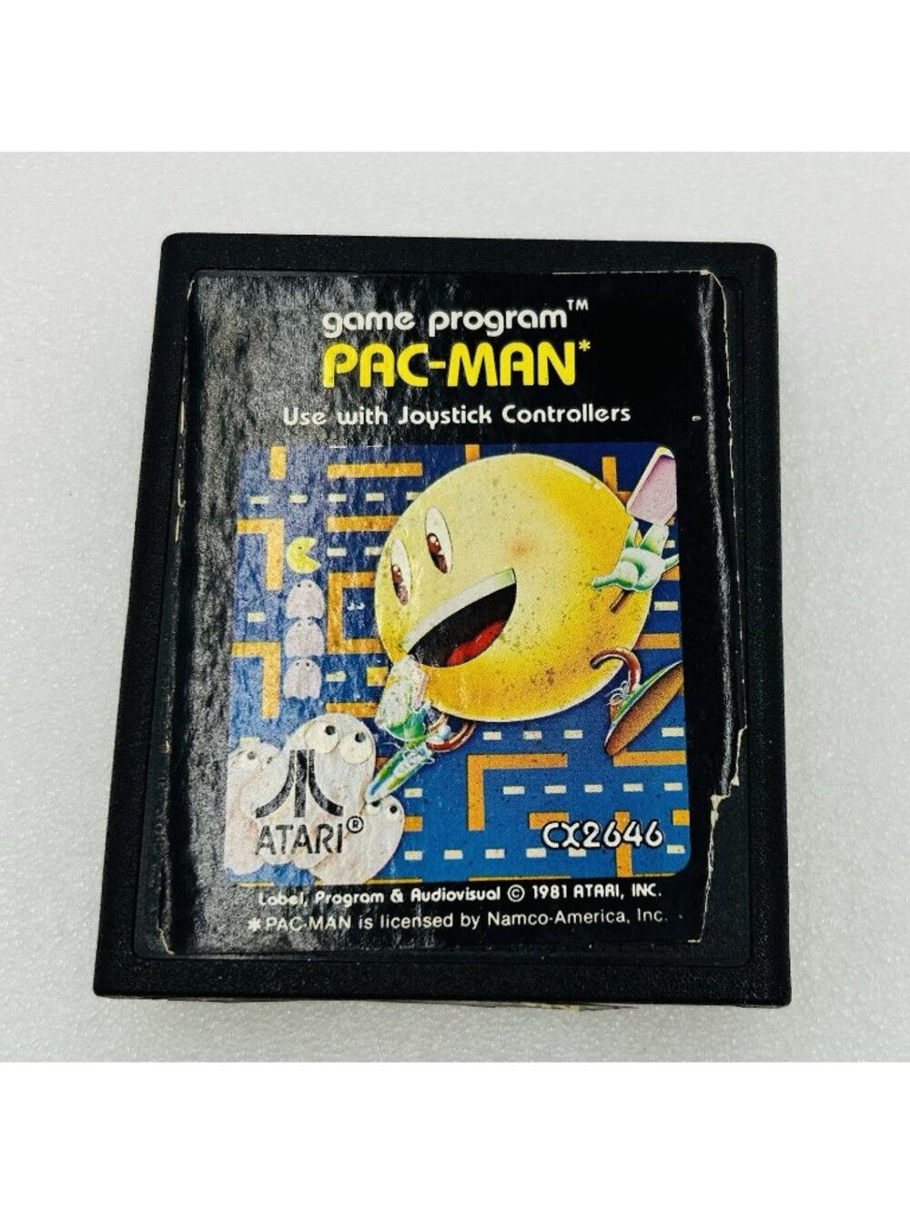 Atari 2600 Game Program Pac-Man CX2646 1981 Video Game Cartridge